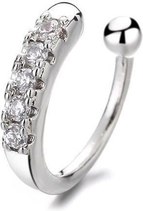 Ohrclips Kupfer, Weiß, Zirkonia, Diamant, Damen - Bild 1