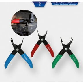 Brilliant Tools Kraftstoffleitung-Entriegelungszangen-Satz, 3-teilig, multicolor - Bild 2
