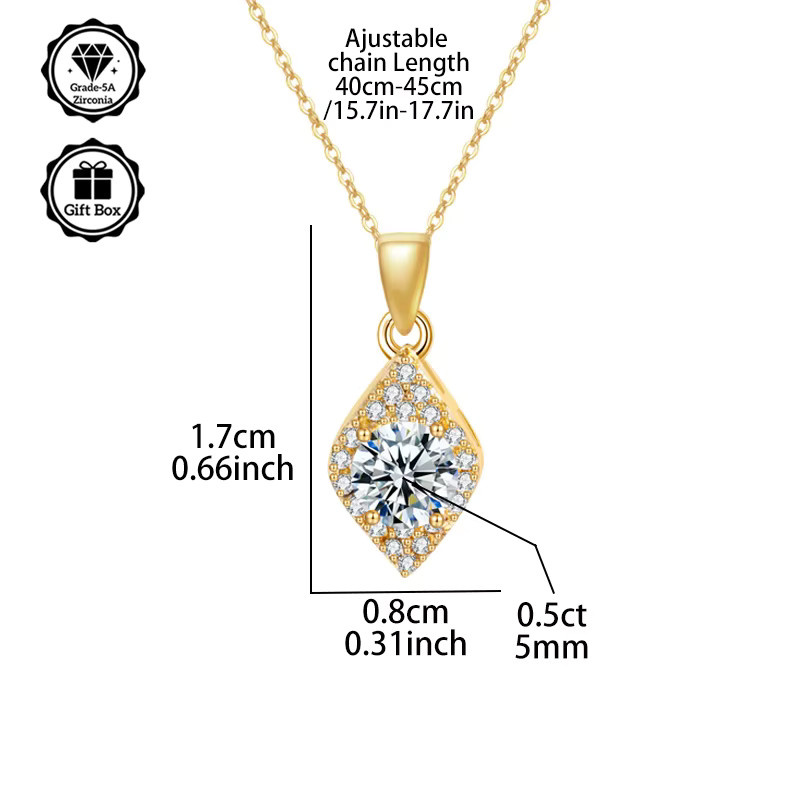 LAMVOICE Halskette, Moissanit, Gold, Damen - Bild 2