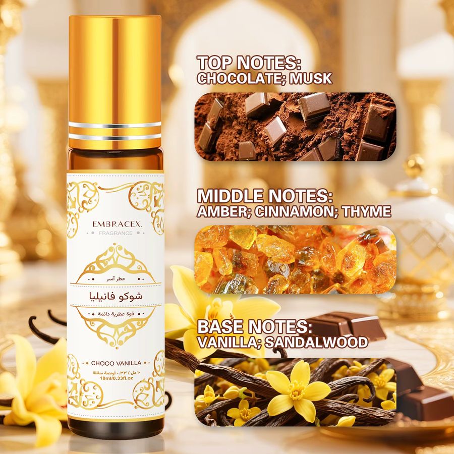 Omuza Ätherisches Schokoladen-Vanille-Öl als Roller für Aromatherapie und Auto-Lufterfrischer, 10 ml - Bild 2
