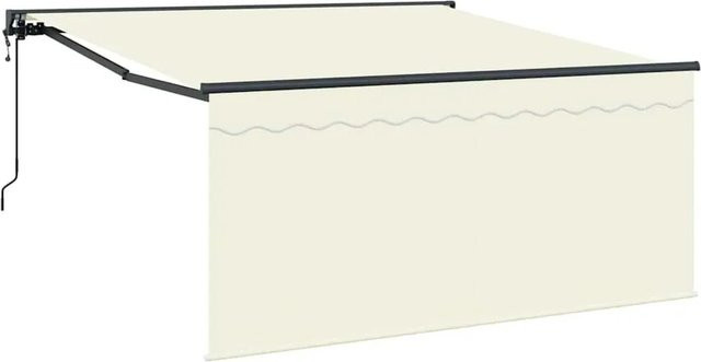 vidaXL Einziehbare Markise in Beige aus Polyester und Aluminium B: 300 cm, T: 250 cm - Bild 1