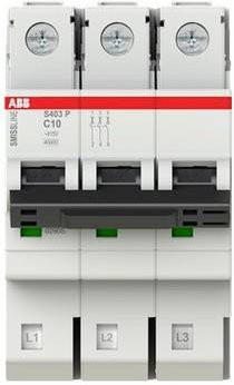 ABB S403P-C10 Leitungsschutzschalter 10A 415V in Weiß - Bild 1