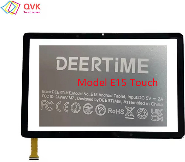 DEERTIME E15 Tablet PC Kapazitiver Touchscreen Digitizer Sensor Externes Glas Panel in Schwarz, 10,1 Zoll - Bild 1