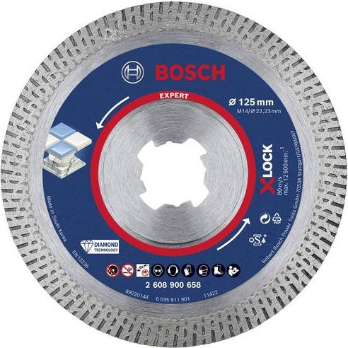 Bosch EXPERT HardCeramic X-LOCK Diamanttrennscheibe Durchmesser: 125 mm - Bild 1