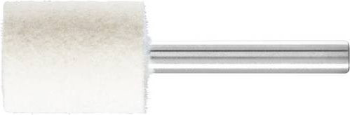 PFERD Filzpolierstifte Zylinderform mit Stirnbohrung, Weiß, Durchmesser: 20 mm, Höhe: 25 mm, Schaft-Durchmesser: 6 mm, 10 Stück - Bild 1
