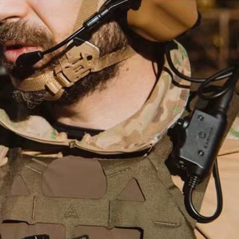Earmar Taktisches Headset-Mikrofon als Schieß-Ohrenschützer Zubehör für M32, M32H, C51 in Schwarz - Bild 3