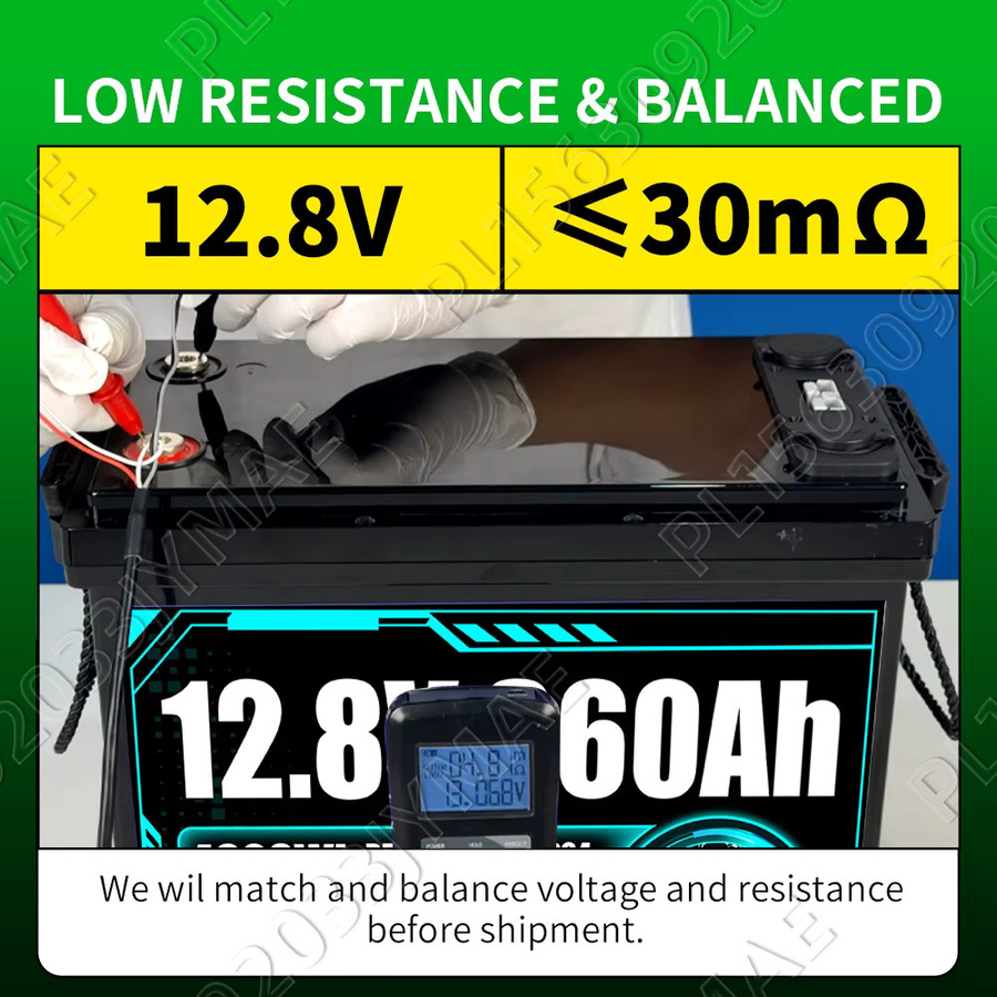Futuraglow 12V 360Ah LiFePO4 Batterie Klasse A, 12,8V Lithium-Eisenphosphat-Akku-Pack in Schwarz mit hoher Kapazität und 10.000 Tiefentladezyklen für Wohnmobile, Vans und Camper - Bild 4