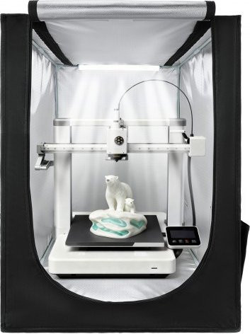 VEVOR 3D-Druckergehäuse in Schwarz mit LED-Beleuchtung und konstanter Temperatur, staubdichte Schutzhülle für FDM-Drucker, kompatibel mit Creality, ELEGOO und Anycubic, B/T/H: 55 x 65 x 75 cm - Bild 1