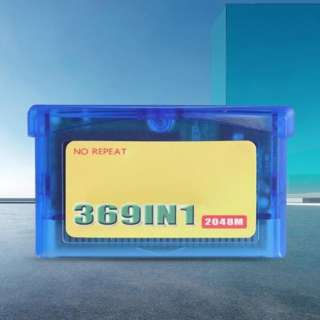 VGDHBTER 369-in-1 Retro Videospiel-Cartridge für Konsolen in Blau - Bild 1