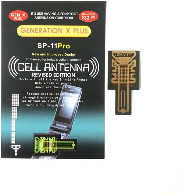 2er-Set Universal Handy Signal Verstärker Aufkleber für 5G zur Signalverbesserung in Weiß und Gold - Bild 1