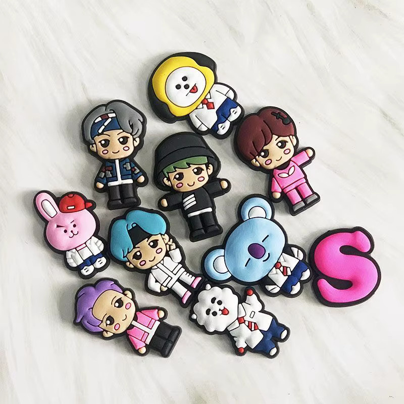 LINE FRIENDS Schuhschnallen, BT21 Shooky Mang Cooky, Blumendekorationen - Bild 5
