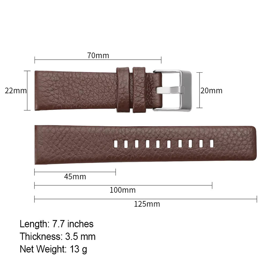 Diesel Uhrenarmband Rindsleder, Lychee-Muster, Schwarz, Unisex - Bild 3