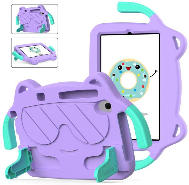 Kinder-Schutzhülle mit EVA-Griff und Ständer für Huawei MatePad 11 SE, M6, M5, M3 Lite und T8 in Violett - Bild 1