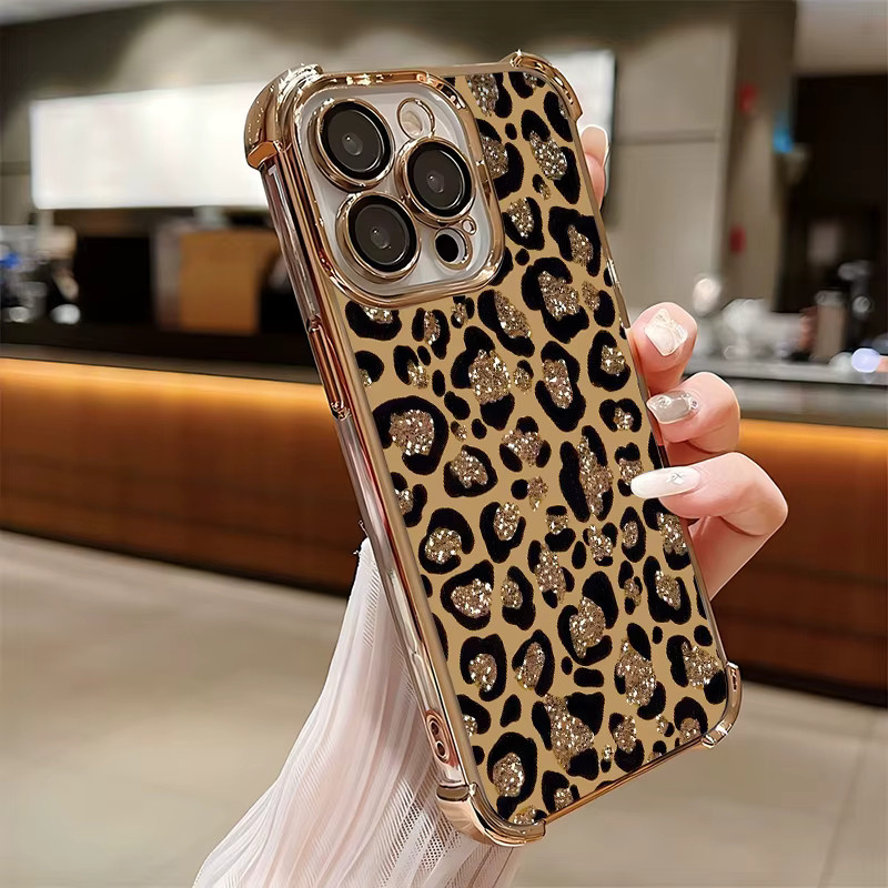 Luxuriöse Glitzer-Leoparden-Handyhülle für Xiaomi Redmi Note 15 14 13 12 Pro Plus 5G in Multicolour - Bild 2
