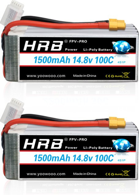 HRB Li-Ion Akku 1500mAh mit XT60 Anschluss für RC Flugzeuge, Helikopter, Autos und Boote - Bild 1