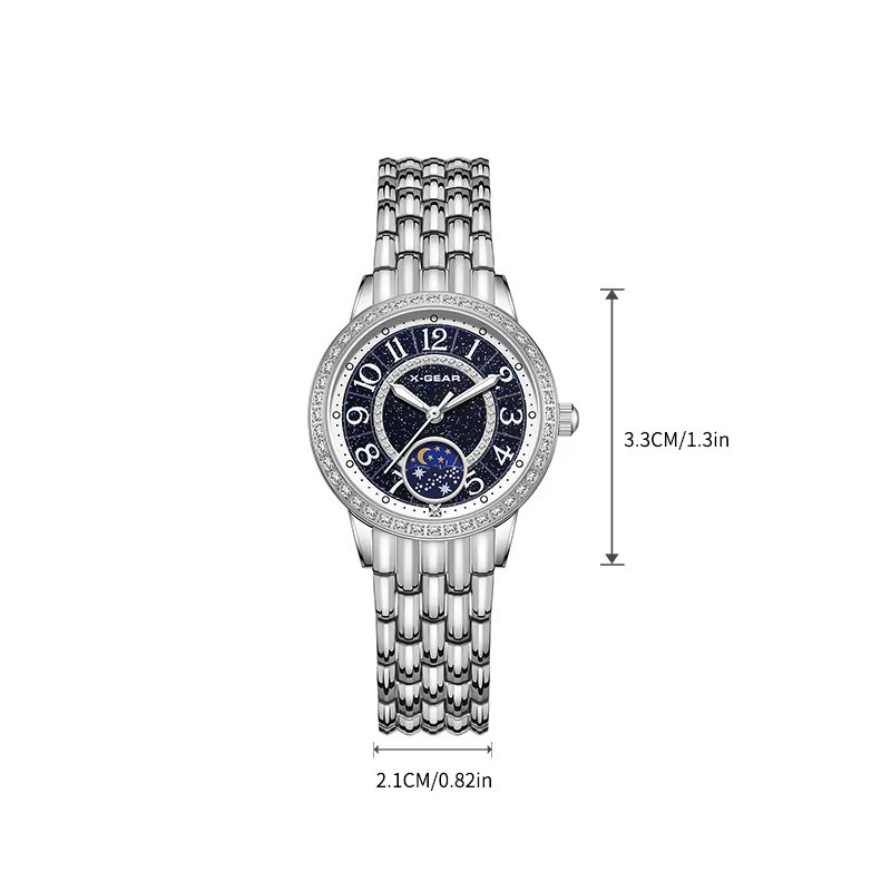 X-GEAR Armbanduhr Edelstahl, Automatik, Diamant, Roségold, Damen - Bild 2