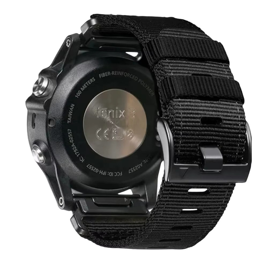 Nylonarmband Garmin, 22 mm, 26 mm, Schwarz, Unisex - Bild 2