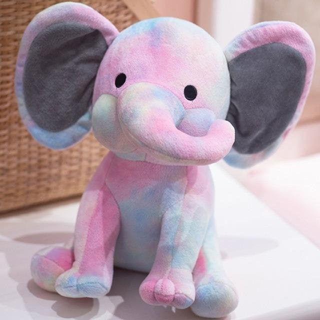 Yiran Health & Beauty Elefant Plüsch, Rosa Grün Gelb, Stofftier, ab 14 Jahren - Bild 1