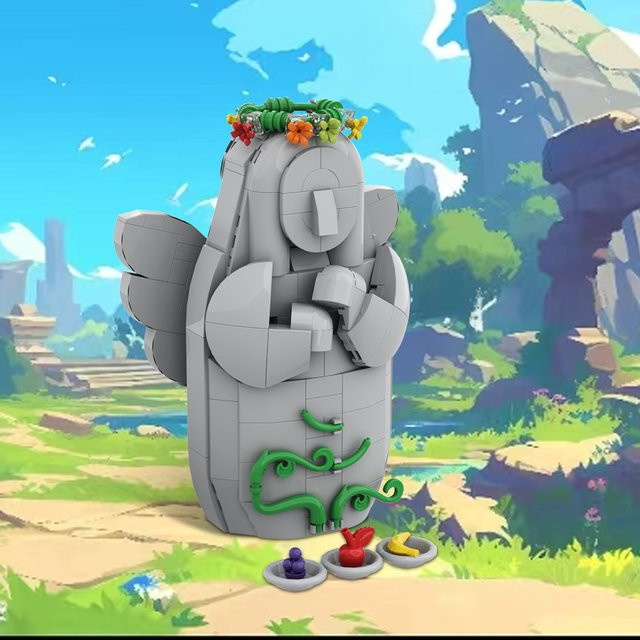 GOBRICKS Zelda Göttin Statue Figur, Modell Bausteine, Fantasy - Bild 1