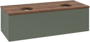V&B Waschtischunterschrank Antao mit Beleuchtung, Farbe: Grau-Grün lackiert, B/T/H: 120 x 50 x 36 cm - Bild 1