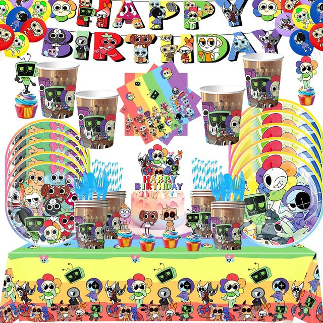 Disney Dandy Worlds Geburtstagsparty-Dekorationsset in Mehrfarbig mit Geschirr, Tischdecke, Tellern, Kuchendekoration und Luftballons für Kinder - Bild 1
