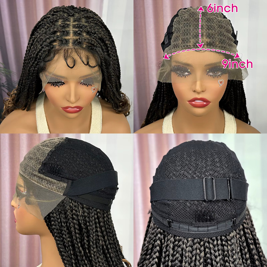 KIMA Lace-Front-Perücke, Ombre, Box-geflochten, Damen - Bild 4