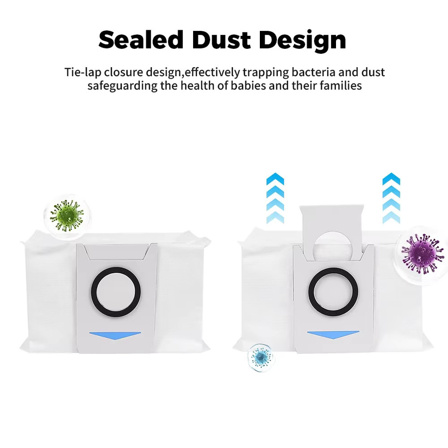 Ecovacs Ersatzstaubbeutel in Weiß für Deebot X1 Omni, Turbo T10 Omni, T20 Omni, T20, T20 Max und T20 Pro - Bild 2