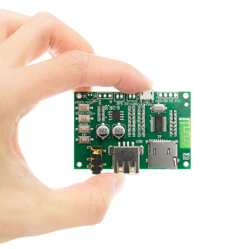 AITEXM ROBOT BT201 Dual Mode 5.0 Bluetooth Audio Verstärker Board Modul mit TF-Karte, U-Disk und Serial Port in Transparent/Grün - Bild 2
