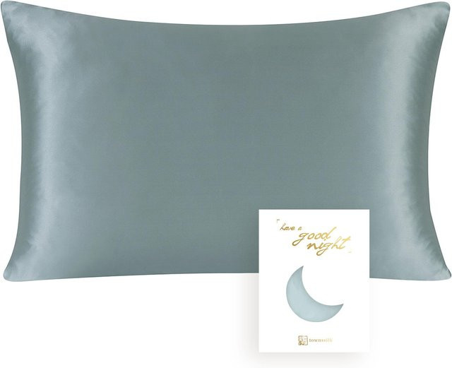 JMG Clothing Maulbeerseide Kissenbezug Blau, 19mm Echte Seide mit verdecktem Reißverschluss, Oeko-Tex Standard 100, B/B/H: 40 x 40 x 0 cm - Bild 1