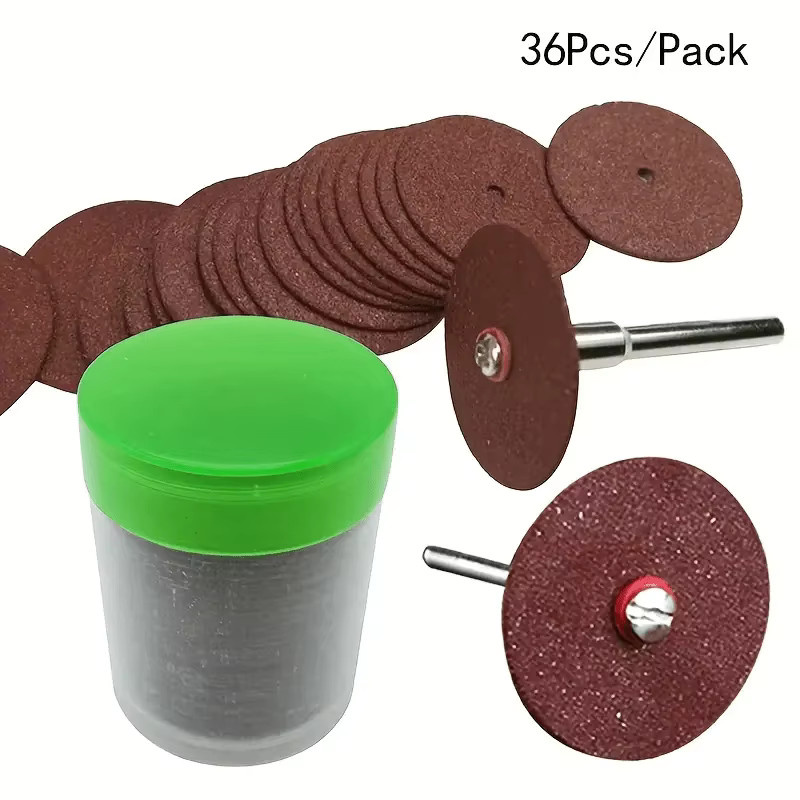LouCnloin Schleifscheiben und Kreissäge-Klingen Set für Multitool zum Schneiden von dünnem Eisen, Braun - Bild 4