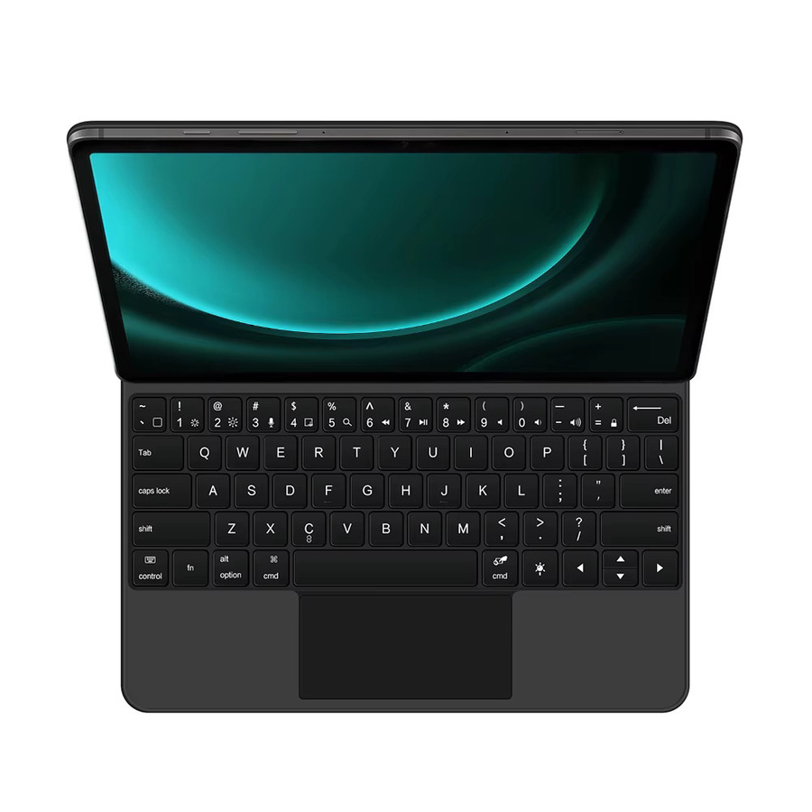 Magnetische Smart Keyboard Tastaturhülle für Samsung Galaxy Tab S7 S8 S9 S10 FE Plus Ultra in Schwarz - Bild 2