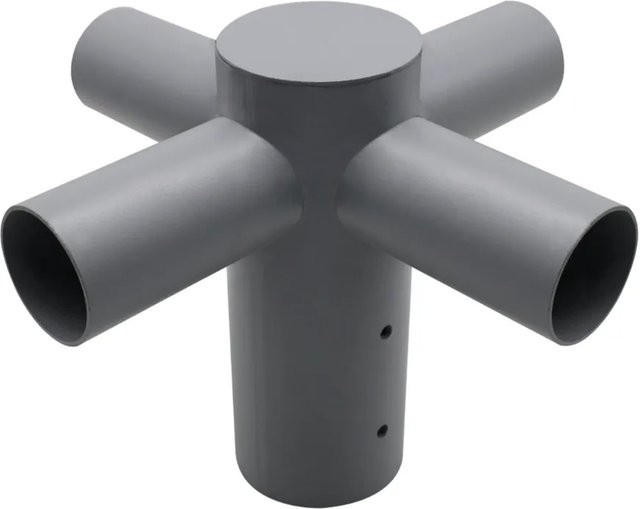 ENOVALITE Straßenleuchten Adapter 4-fach aus Stahl, Grau, 80 zu 60mm - Bild 1