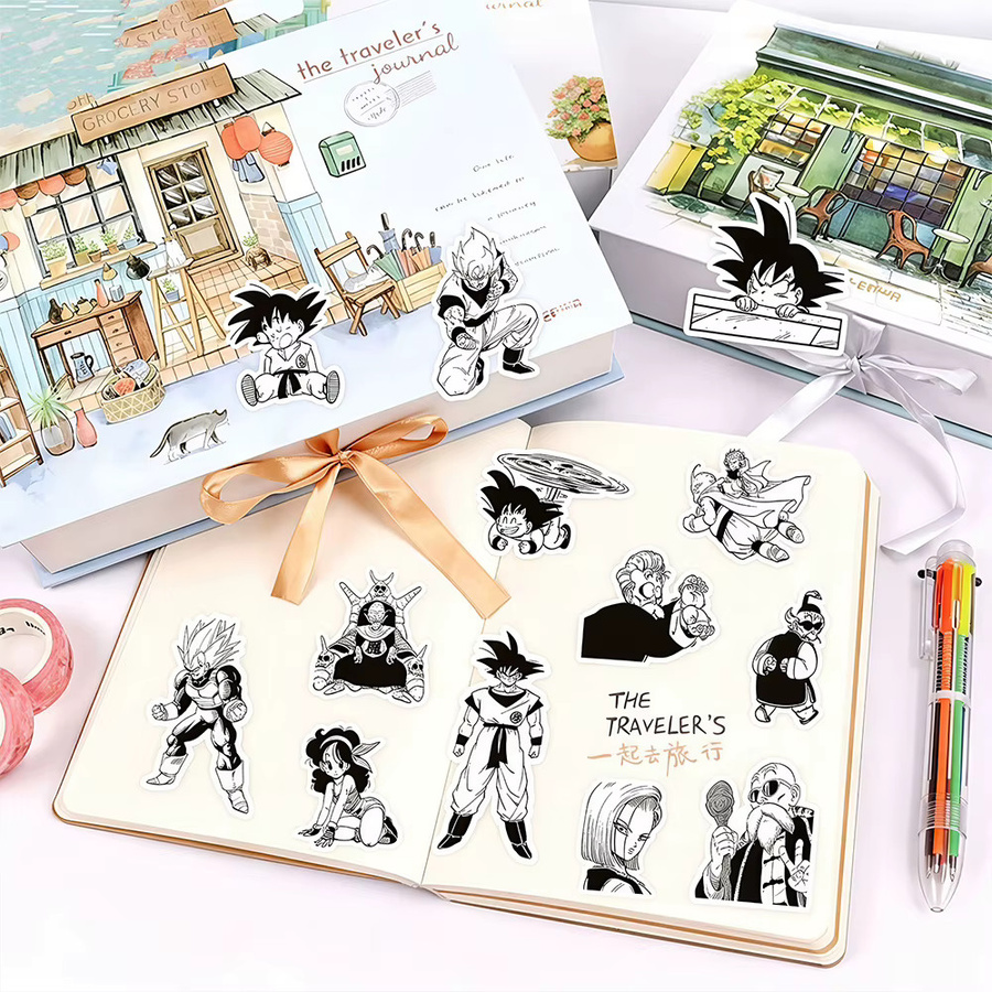 Bandai Dragon Ball Son Goku Anime Aufkleber, Schwarz Weiß, Set / Bundle - Bild 4