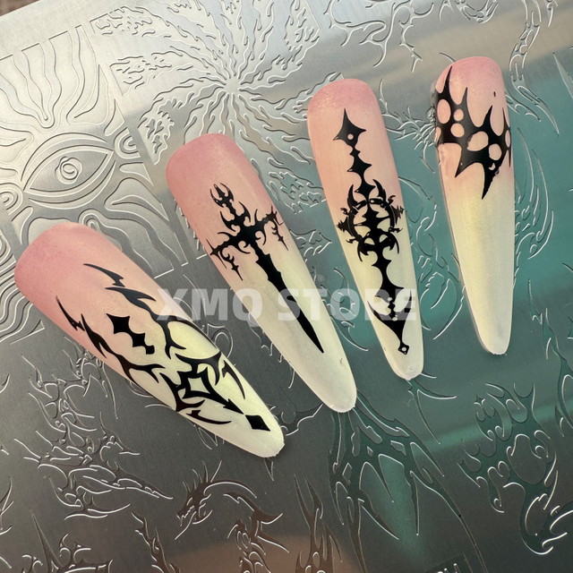 XMQ Nail Art Stamping Plates Gothic Style Imageplates - Bild 1