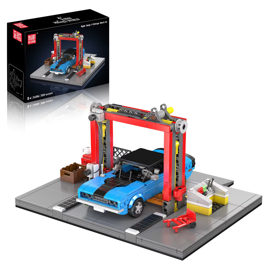 Mould King Muscle Car Repair Shop, Modell Bausteine Kit, 858 Teile, ab 8 Jahren - Bild 3