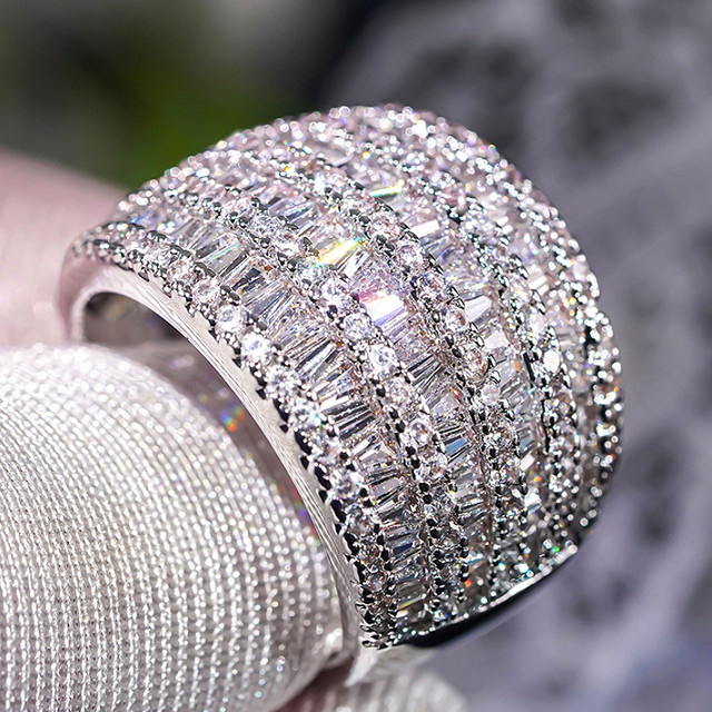 Huitan Ring, Silber, Zirkonia, Damen - Bild 1