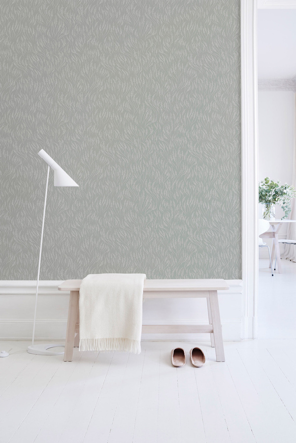 Littlephant Tapete Meadow in Dusty Mid Blue mit botanischem Naturdesign für Wohnzimmer und Schlafzimmer - Bild 2