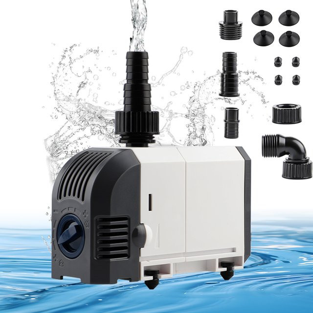 Forever Speed Ultra-leise Tauchpumpe für Aquarium und Teich in Weiß mit 900L/h-2000L/h Förderleistung - Bild 1