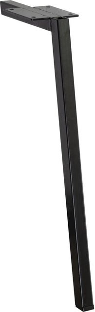 Wagner Möbelbein Schräg im 80er Jahre Stil aus Stahl in Schwarz Matt, Höhe: 40 cm, Breite: 2 cm, Tiefe: 8 cm - Bild 1