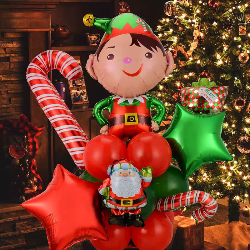 20er Set Weihnachtliche Santa Claus Luftballons in Multicolor für deine Weihnachtsdekoration und Party von EACH PARTY - Bild 1