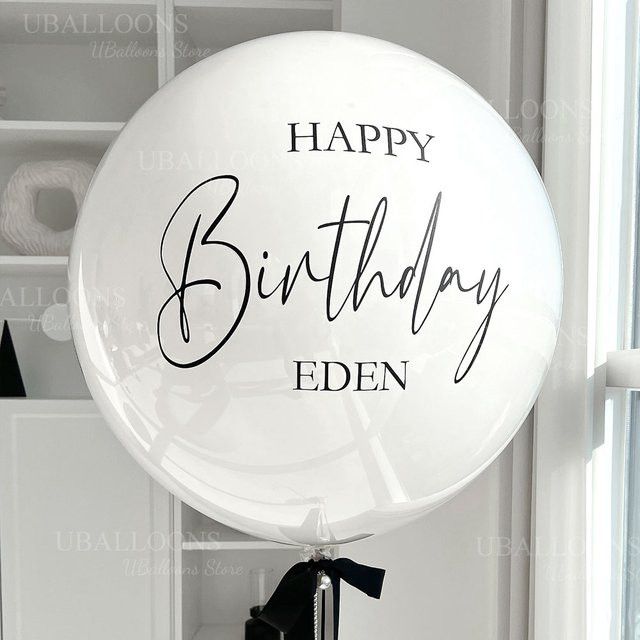 3er-Set MicroPlush Personalisierte Klare Ballons in Weiß für Geburtstag, Baby Shower oder Hochzeit - Bild 1