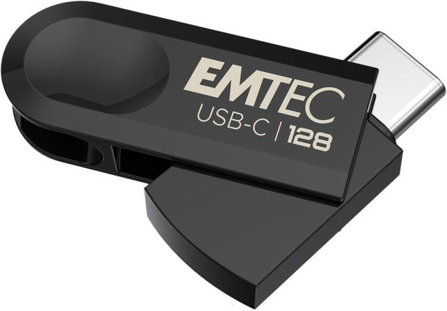 Emtec C280 USB-C 3.2 USB-Stick 128 GB Schwarz - Bild 1
