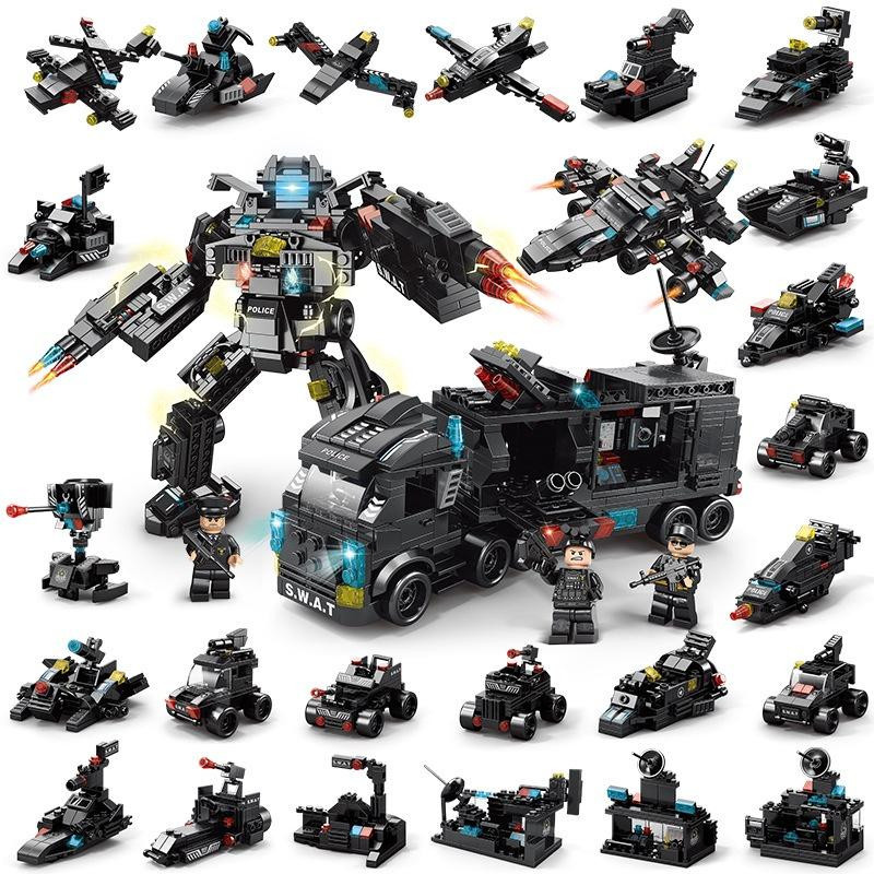 MagicMonkey City Polizei Swat Militär Bausteine Set 585 Teile - Bild 5