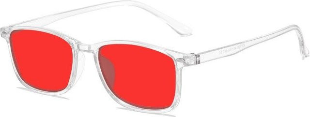 Dote Korrektionsbrille, quadratisch, Kunststoff, Vollrand, Unisex, Orange-Rot, Blaulichtfilter - Bild 1