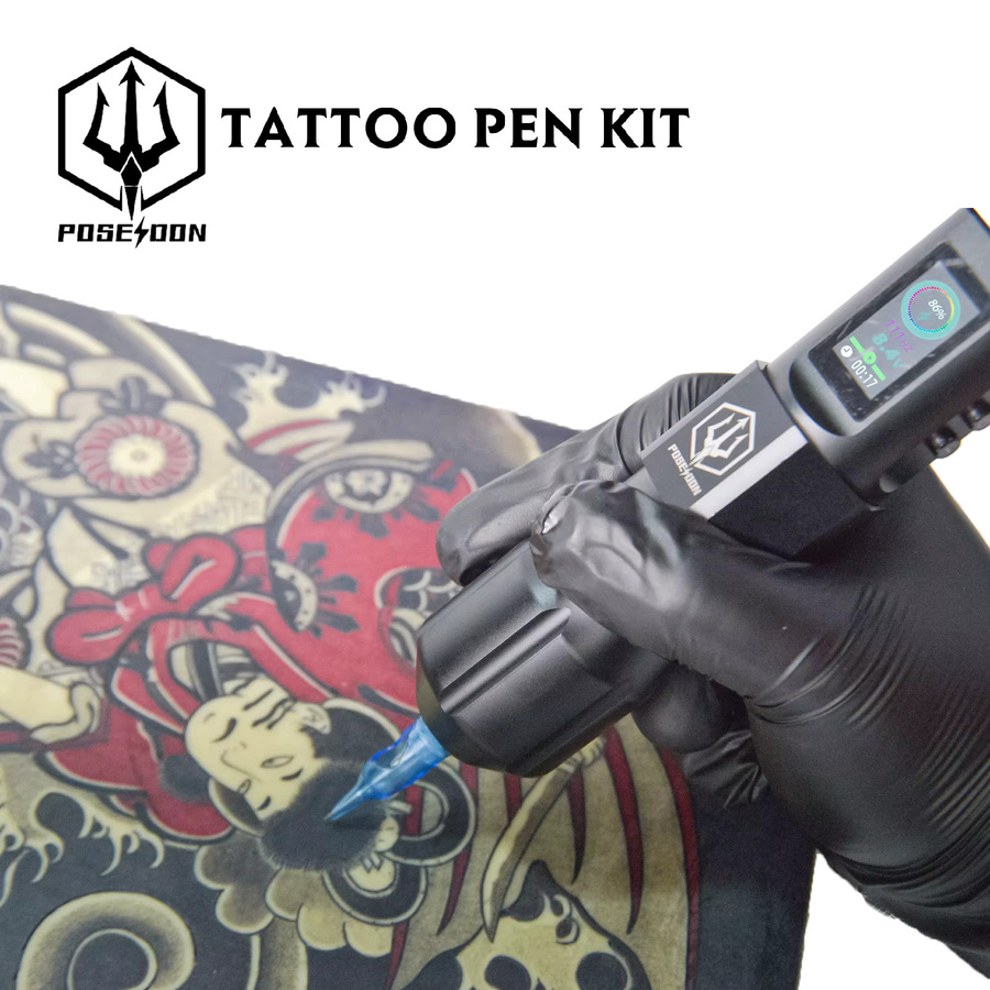 POSEIDON Tattoo Kit, Drahtlose Tattoo Gun, Permanent Make-Up - Bild 4