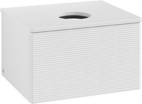 V&B Waschtischunterschrank Antao mit Frontstruktur in Weiß lackiert, B/T/H: 60 x 36 x 50 cm - Bild 1