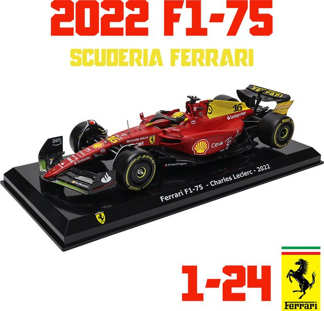 Bburago Ferrari F1-75, Simulationsmodell, 1:24, aus Legierung, ab 14 Jahren - Bild 1