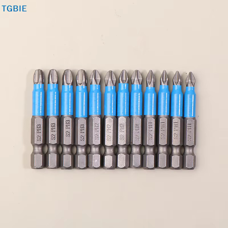 HUXUAN Schraubendreher Bit Set mit sechseckigem Anti-Skid Griff in Blau, 6 oder 12 Teile, PH1 PH2 PH3 PZ1 PZ2 PZ3 für Holzbearbeitung und elektrische Schraubendreher - Bild 3