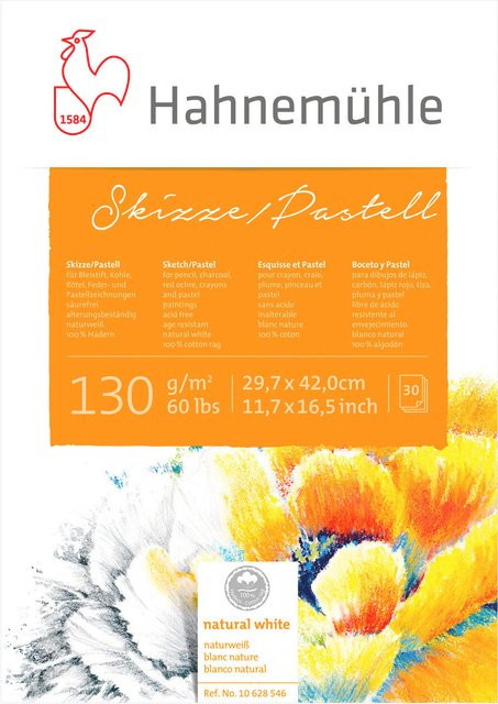 Hahnemühle Skizzen- und Pastellblock mit 30 Blatt DIN A3, 130g/m² - Bild 1
