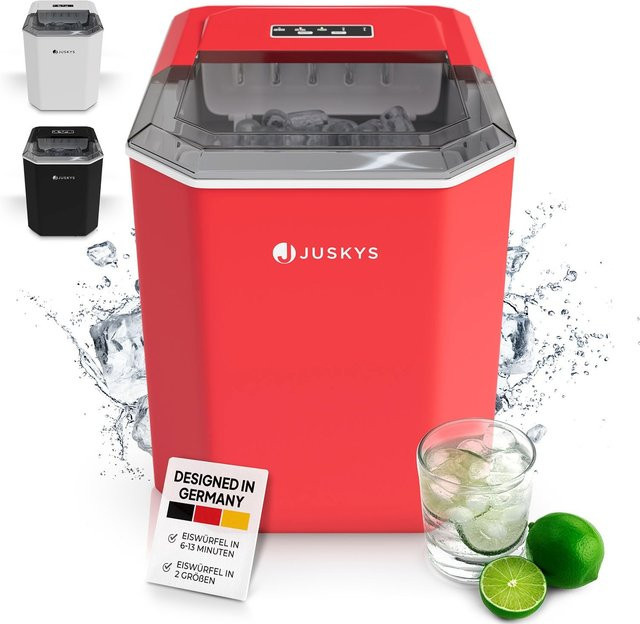 Juskys Eiswürfelmaschine IceOracle in Rot mit 12 kg Tageskapazität - Bild 1